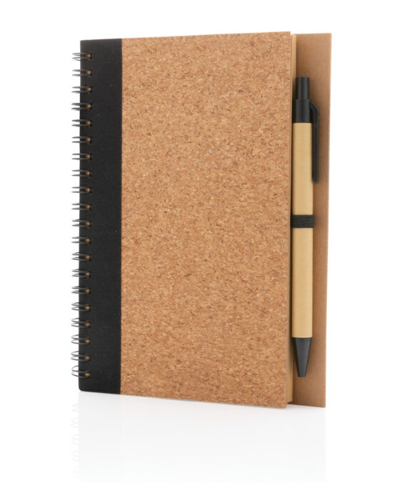 XD Collection Cork spiral notebook with pen