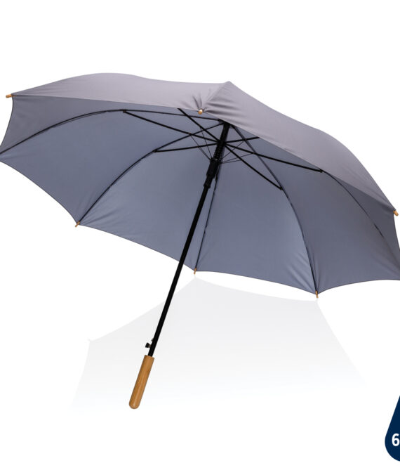 XD Collection 27″ Impact AWARE™ RPET 190T auto open bamboo umbrella