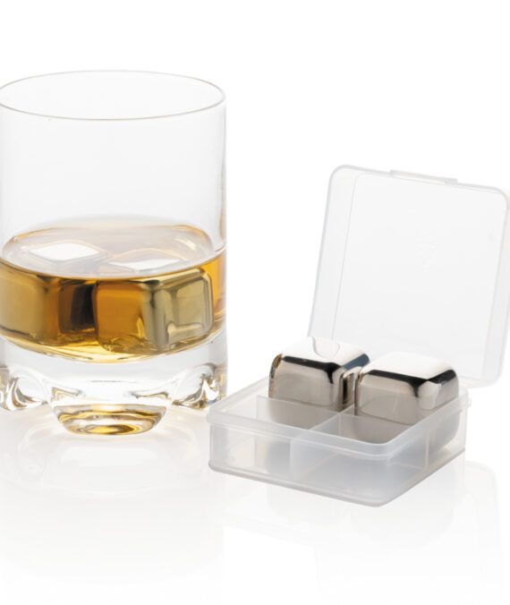 XD Collection Re-usable stainless steel ice cubes 4pc