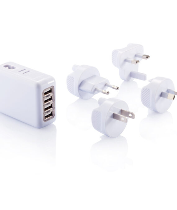 XD Collection Travel plug with 4 USB ports