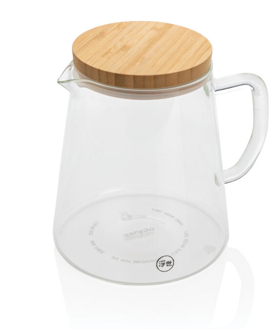 Ukiyo Ukiyo borosilicate glass carafe with bamboo lid 1.2L