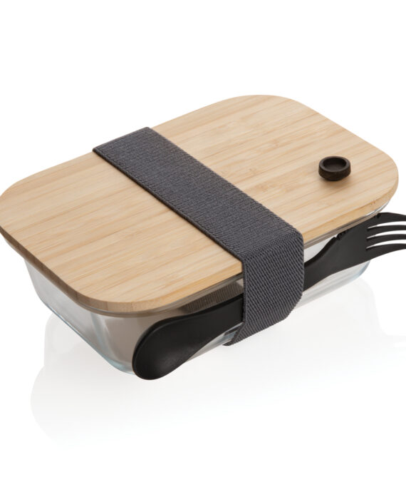 XD Collection Glass lunchbox with bamboo lid