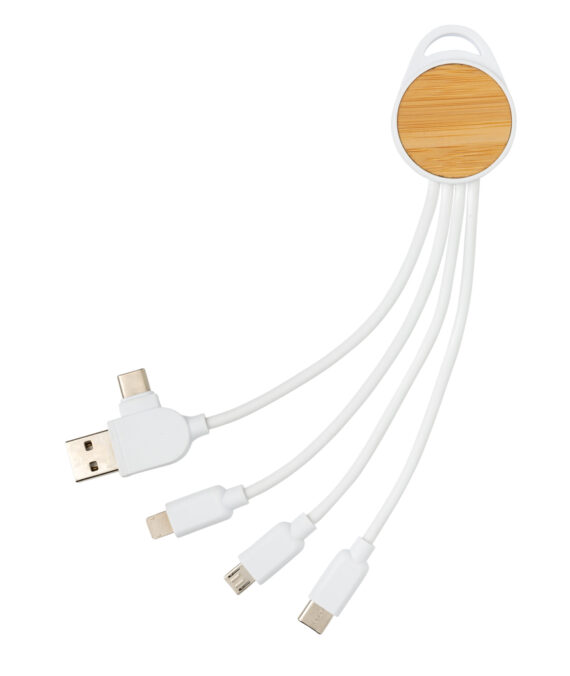 XD Collection RCS recycled plastic Ontario 6-in-1 round cable