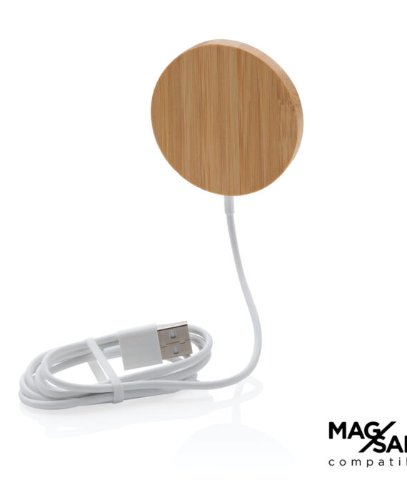 XD Collection 10W bamboo magnetic wireless charger