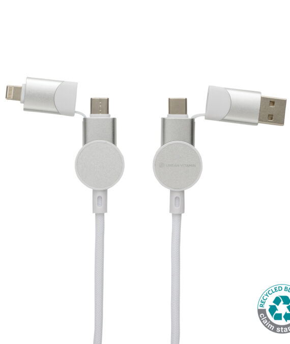 Urban Vitamin Oakland RCS recycled plastic 6-in-1 fast charging 45W cable