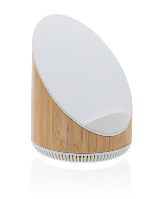 XD Xclusive Ovate bamboo 5W speaker with 15W wireless charger