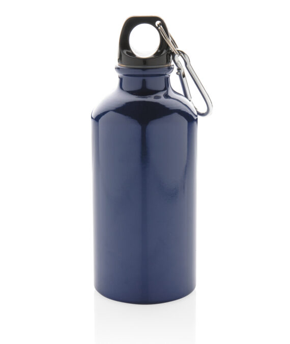 XD Collection Aluminium reusable sport bottle with carabiner