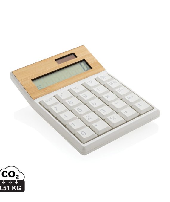 XD Collection Utah RCS recycled plastic and  bamboo calculator