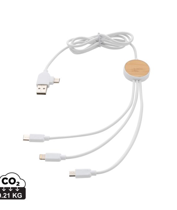 XD Collection RCS recycled plastic Ontario 6-in-1 cable
