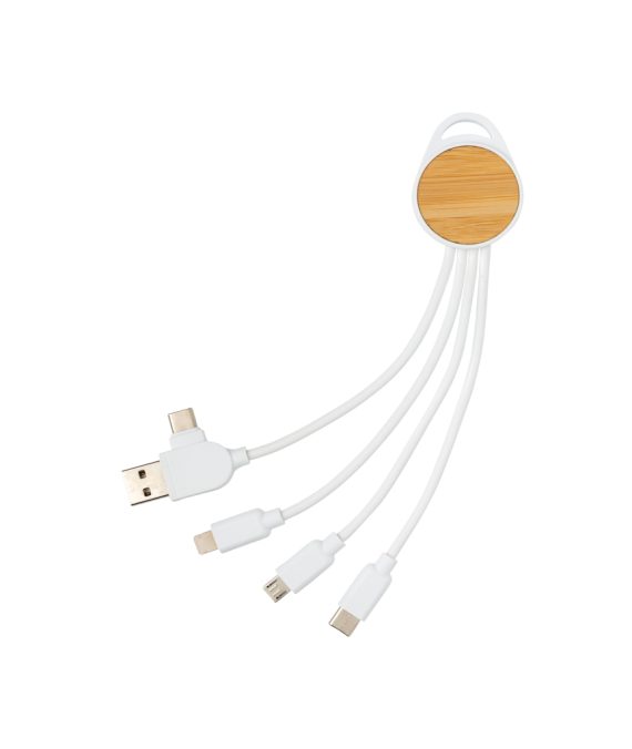 XD Collection RCS recycled plastic Ontario 6-in-1 round cable