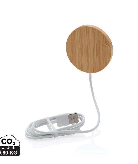 XD Collection 10W bamboo magnetic wireless charger