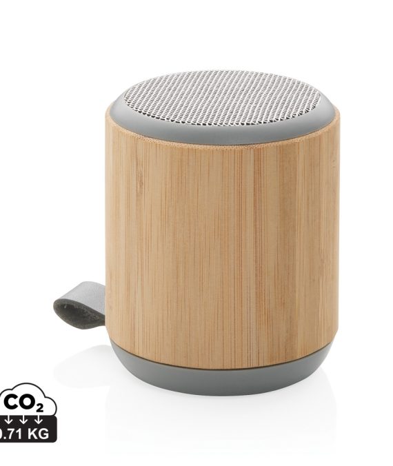 XD Collection Bamboo and fabric 3W wireless speaker
