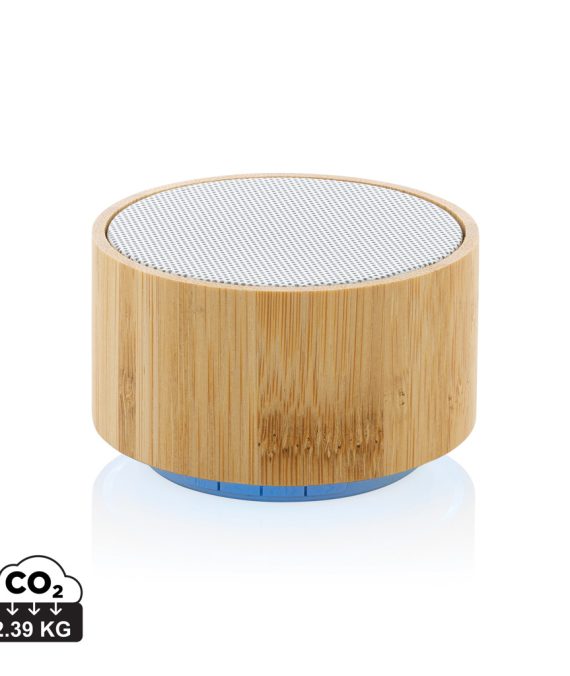XD Collection RCS recycled plastic and bamboo 3W wireless speaker