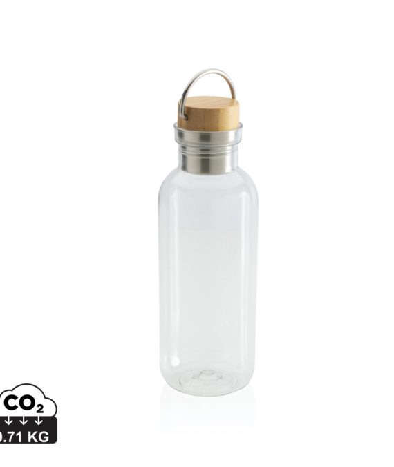 XD Collection GRS RPET bottle with bamboo lid and handle