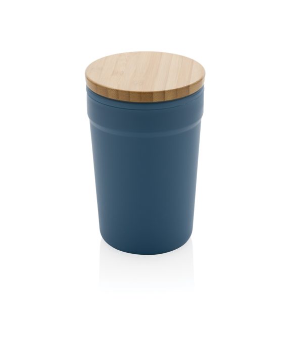 XD Collection GRS certified recycled PP mug with bamboo lid