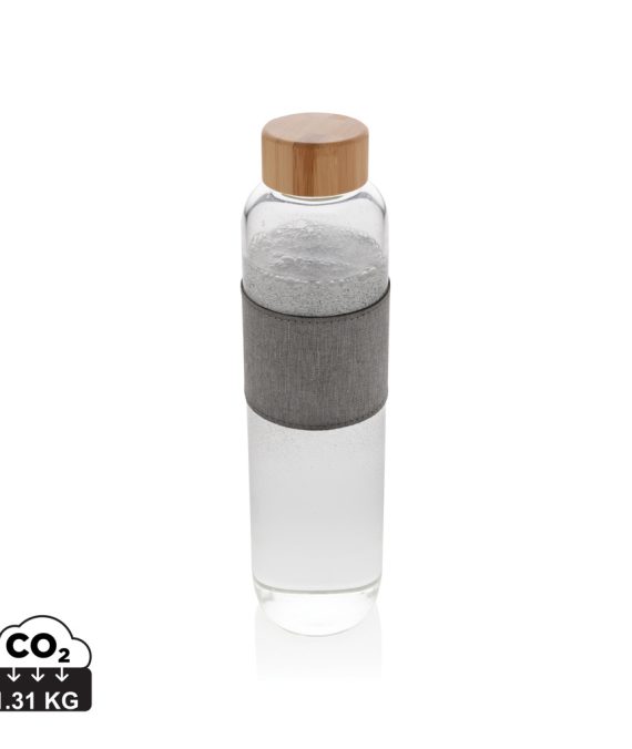 XD Collection Impact borosilicate glass bottle with bamboo lid