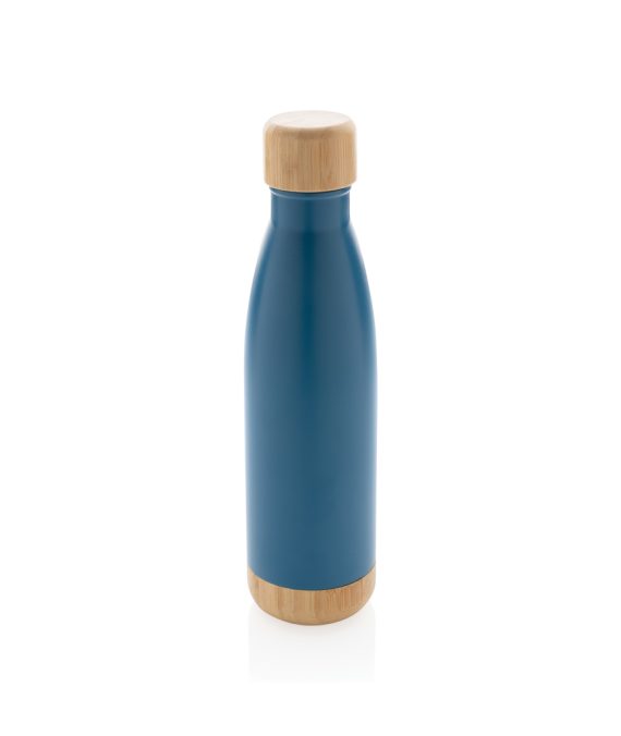 XD Collection Vacuum stainless steel bottle with bamboo lid and bottom