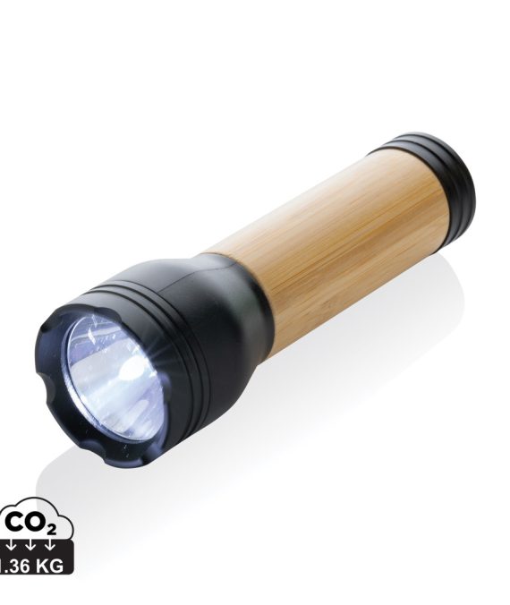 XD Collection Lucid 3W RCS certified recycled plastic & bamboo torch