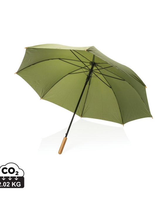XD Collection 27″ Impact AWARE™ RPET 190T auto open bamboo umbrella