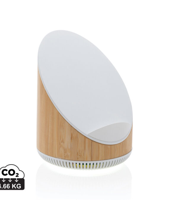 XD Xclusive Ovate bamboo 5W speaker with 15W wireless charger