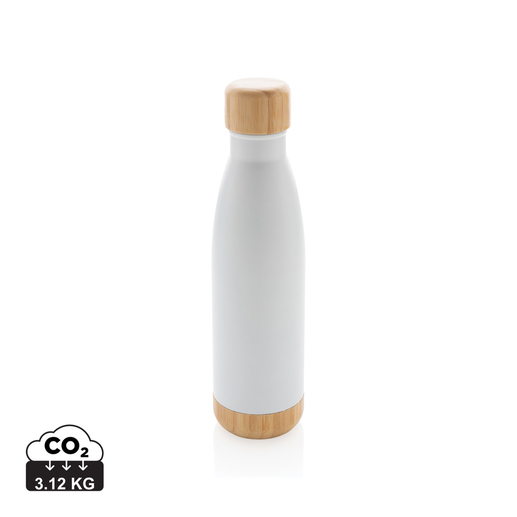 XD Collection Vacuum stainless steel bottle with bamboo lid and bottom