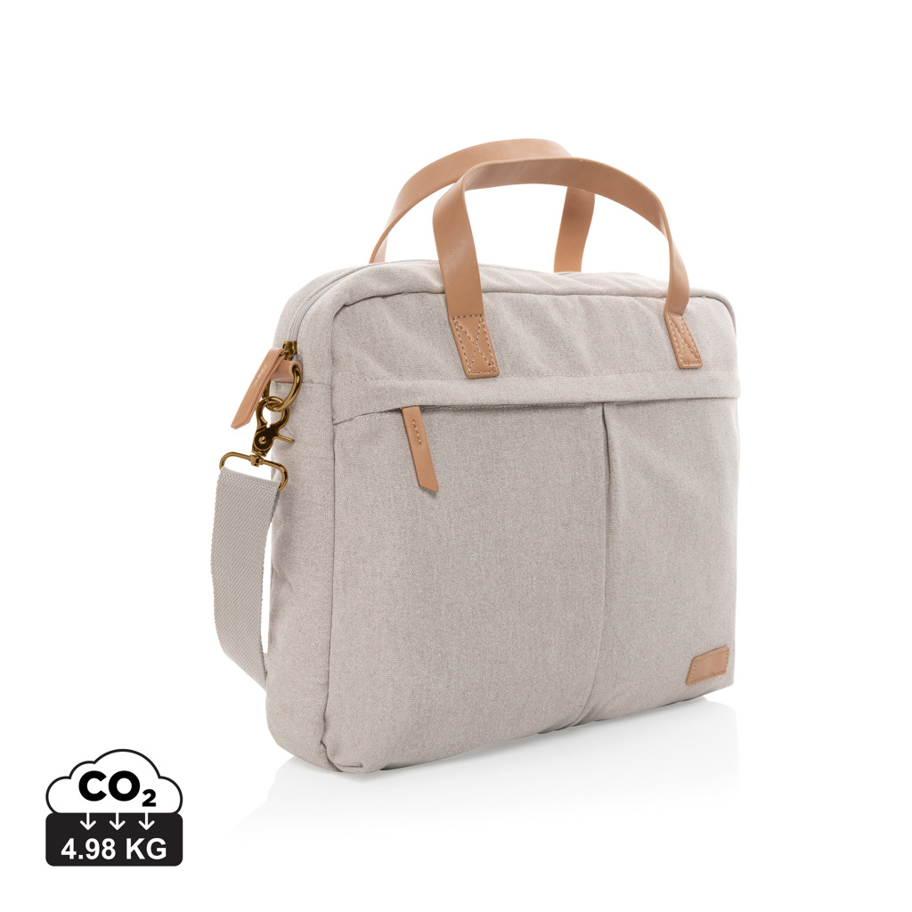 XD Collection Impact AWARE™ 16 oz. recycled canvas laptop bag