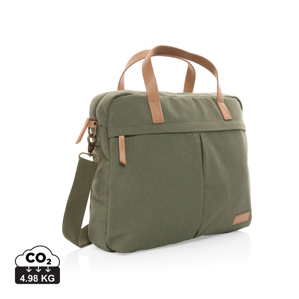 XD Collection Impact AWARE™ 16 oz. recycled canvas laptop bag