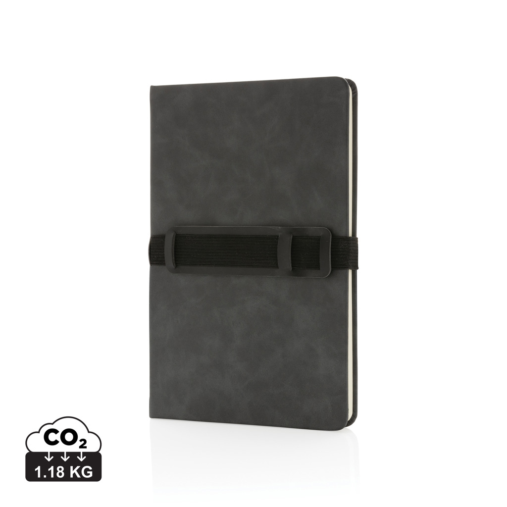 XD Collection Deluxe hardcover PU notebook A5 with phone and pen holder
