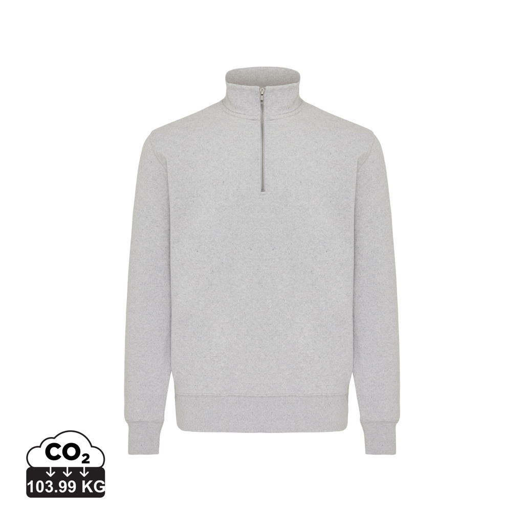 iqoniq IQONIQ Elgon recycled cotton quarter zip sweater