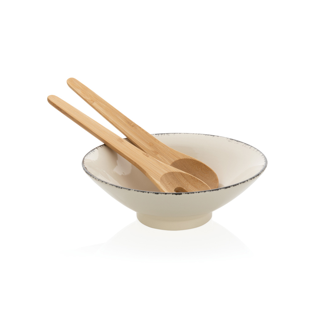 Ukiyo Ukiyo salad bowl with bamboo salad server