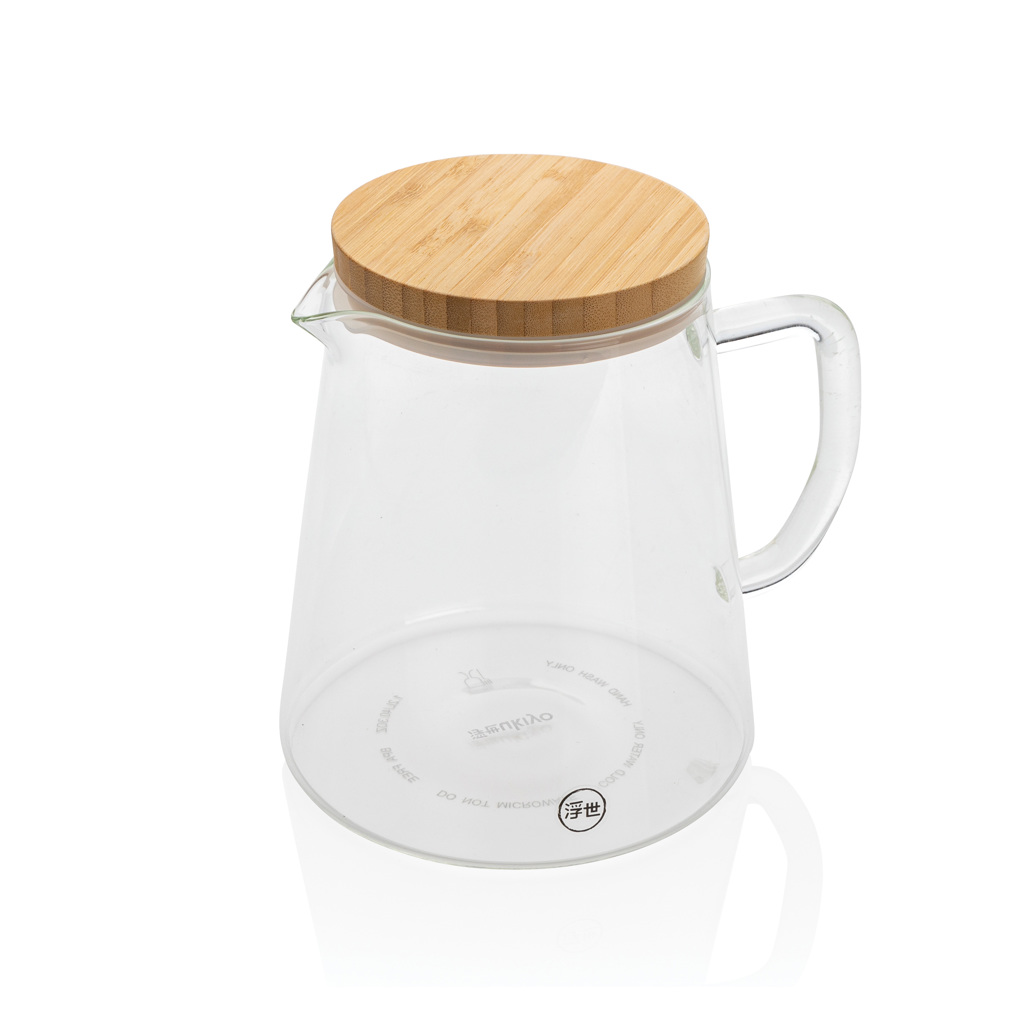 Ukiyo Ukiyo borosilicate glass carafe with bamboo lid 1.2L