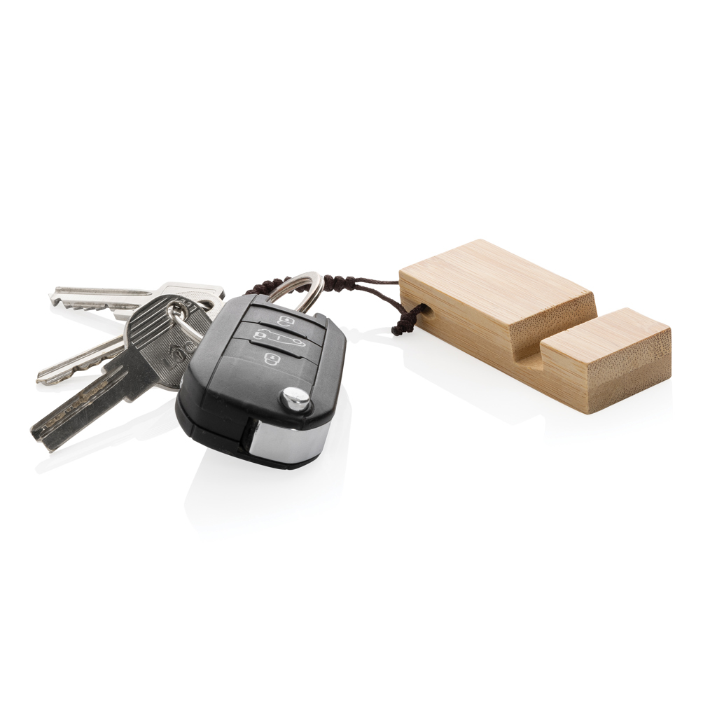 XD Collection Standkey bamboo keychain phone stand