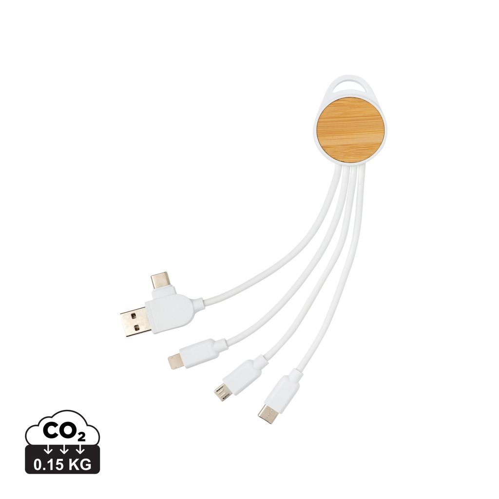 XD Collection RCS recycled plastic Ontario 6-in-1 round cable
