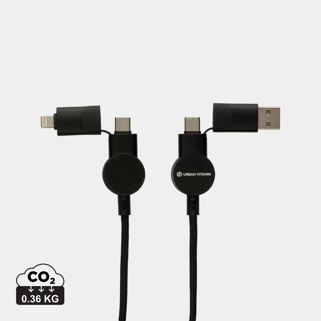 Urban Vitamin Oakland RCS recycled plastic 6-in-1 fast charging 45W cable