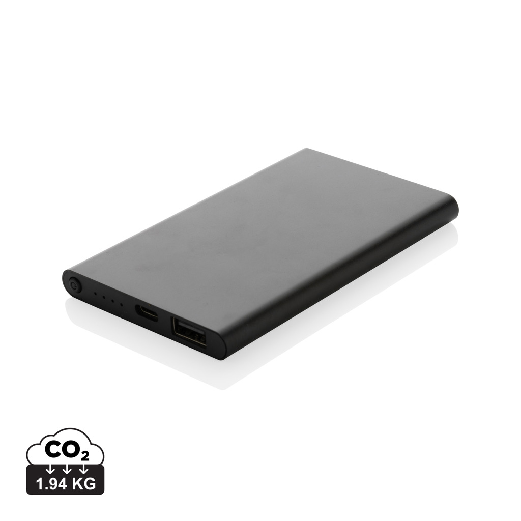 XD Collection RCS recycled plastic/aluminium 4000mah powerbank with type C