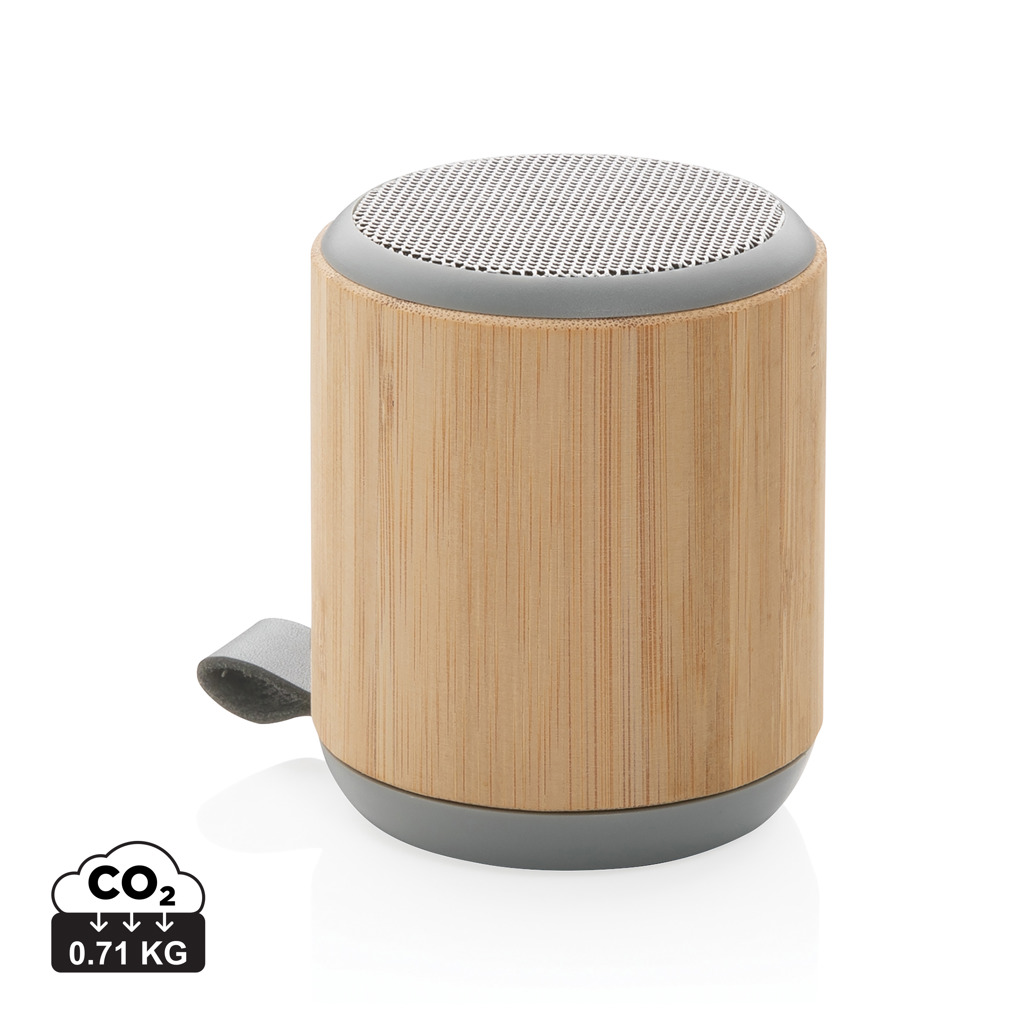 XD Collection Bamboo and fabric 3W wireless speaker