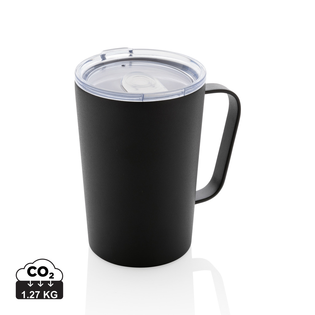 XD Collection RCS Recycled stainless steel modern vacuum mug with lid