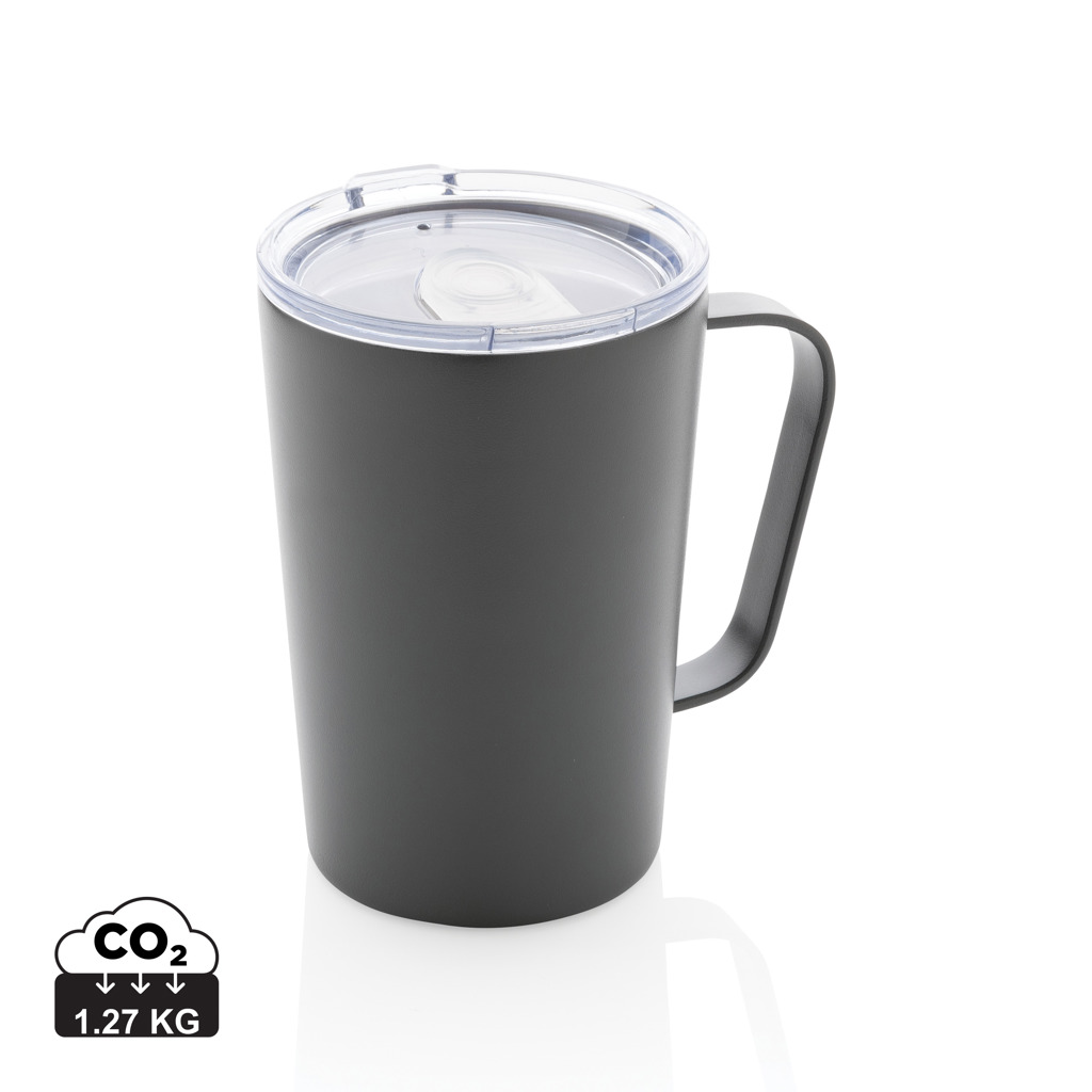 XD Collection RCS Recycled stainless steel modern vacuum mug with lid