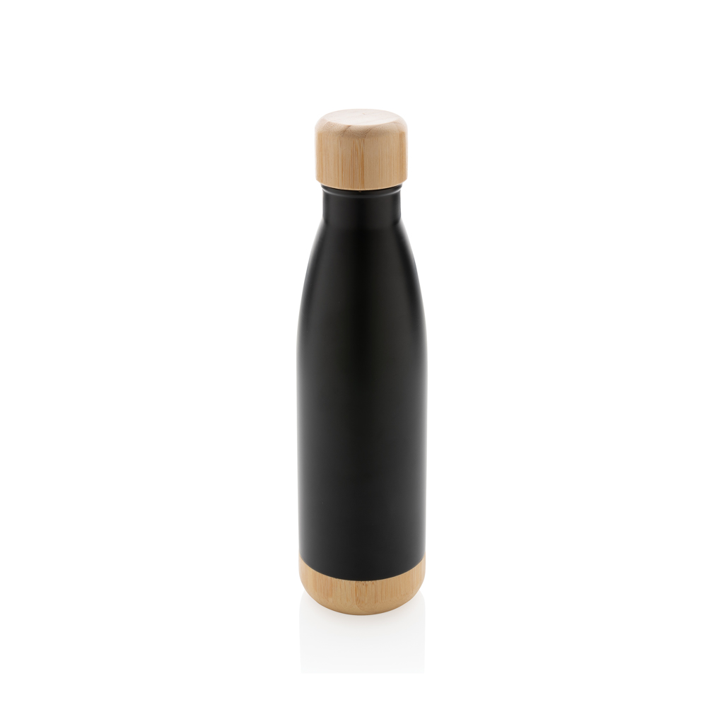 XD Collection Vacuum stainless steel bottle with bamboo lid and bottom