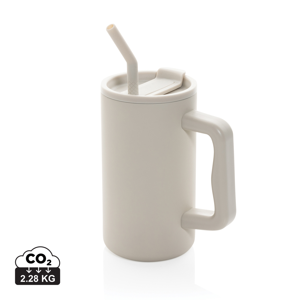 XD Collection Cube RCS certified recycled steel mug 800ml