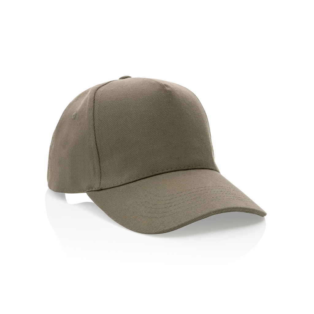XD Collection Impact 5panel 280gr Recycled cotton cap with AWARE™ tracer