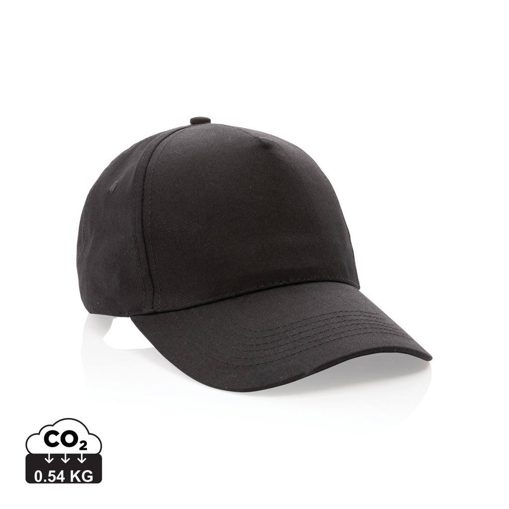 XD Collection Impact 5 panel 190gr Recycled cotton cap with AWARE™ tracer