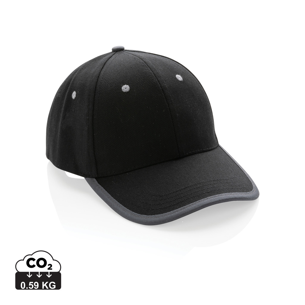 XD Collection Impact AWARE™ Brushed rcotton 6 panel contrast cap 280gr