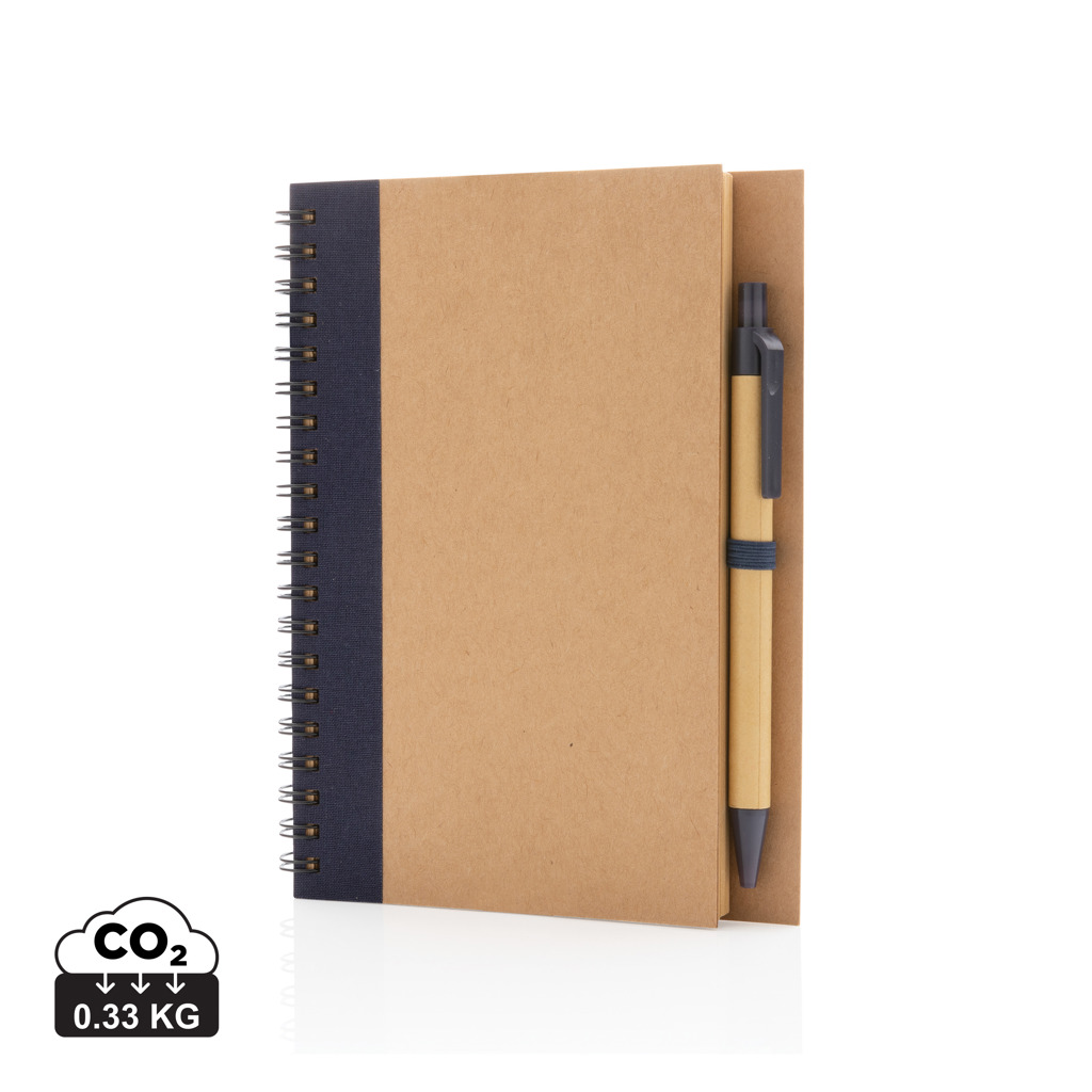 XD Collection Kraft spiral notebook with pen