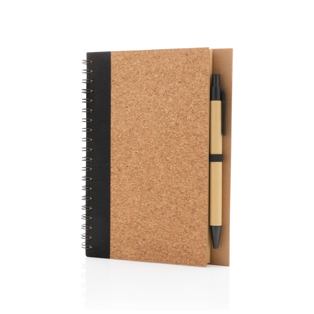 XD Collection Cork spiral notebook with pen