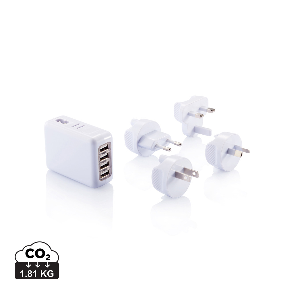 XD Collection Travel plug with 4 USB ports