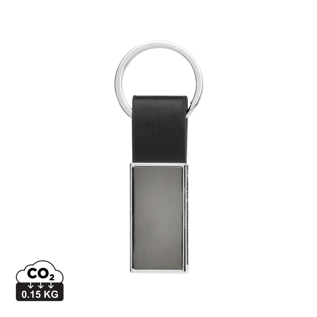 XD Collection Luxury PU keychain RCS recycled zinc alloy