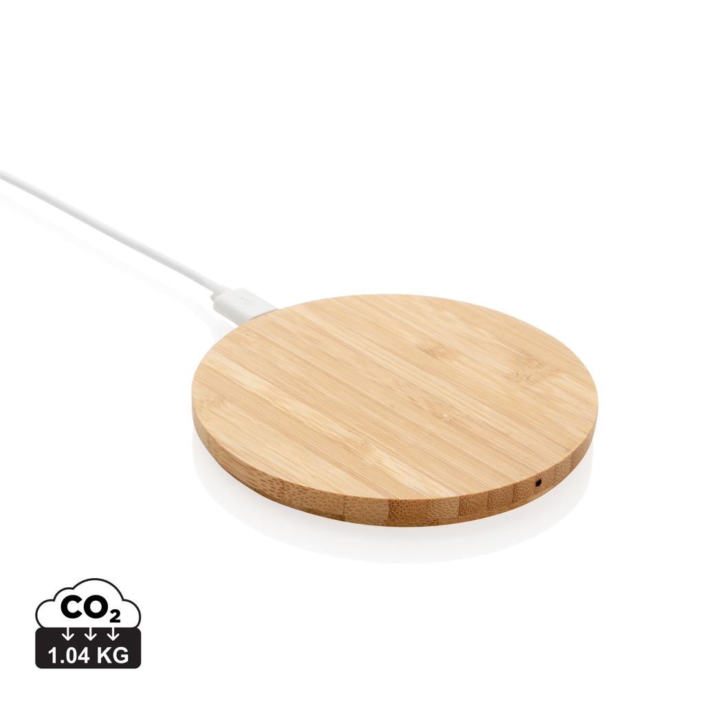 XD Collection Bamboo 5W round wireless charger