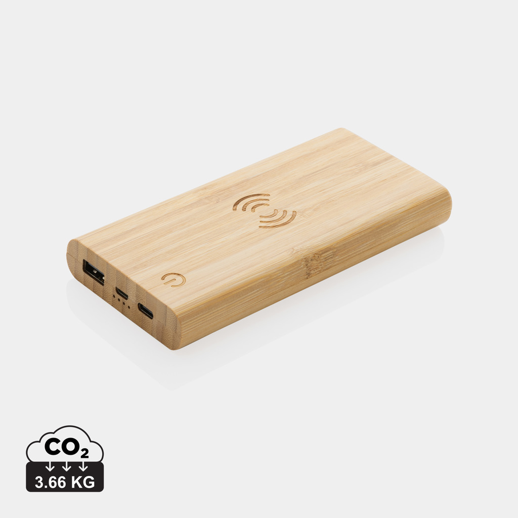 XD Collection Bamboo 8.000 mAh 5W wireless powerbank
