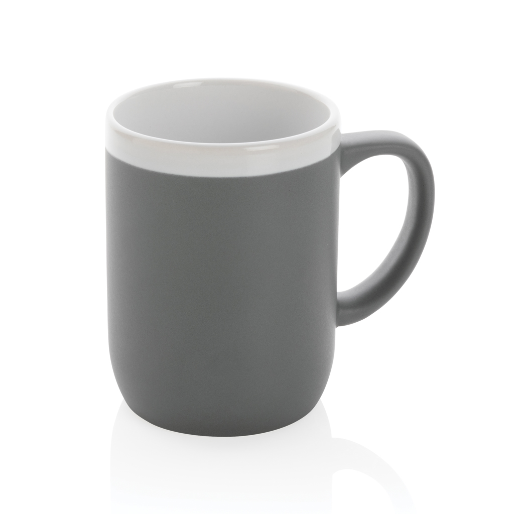XD Collection Ceramic mug with white rim 300ml
